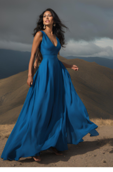 Vestido color azul de methyleno