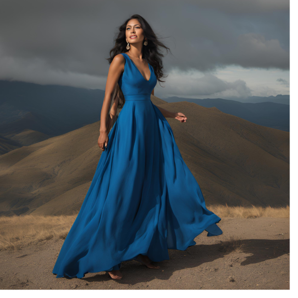 Vestido color azul de methyleno