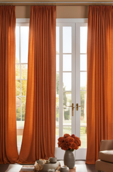 Cortinas teñidas de anilina Naranja L