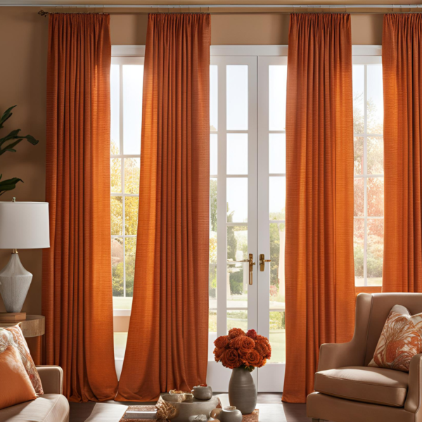 Cortinas teñidas de anilina Naranja L