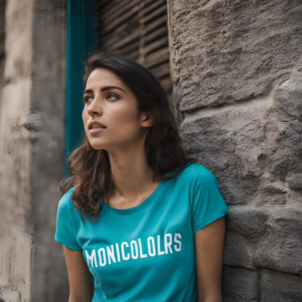 Camiseta de color azul turquesa